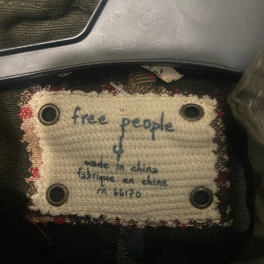 Free people army green jacket